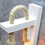 Opviq Lámpara de Mesa PP156 en Madera de Abeto Blanca